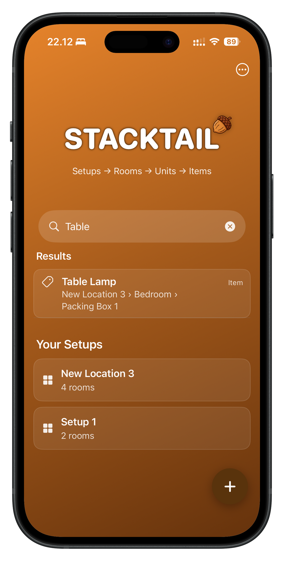 Setup creation and search